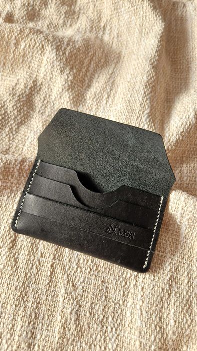 Etui na karty portfel skórzany wizytownik Handmade włoska skóra