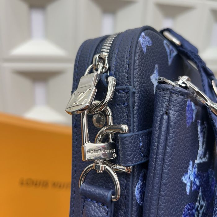 Louis Vuitton 3v1 сумка мужская унисекс синяя трио trio 3в1