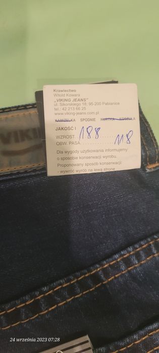 NOWE Spodnie Jeansowe Viking dla większej osoby