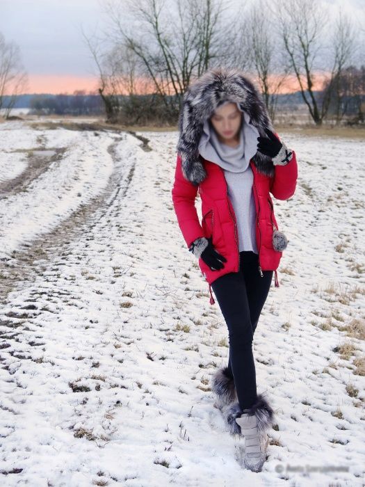 Kołnierz narzuta obszycie etola z futra lisa futro /AKTUALNE/