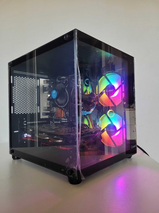 Komputer i5 7400 Ram 16gb DDR4 RX470 Gaming 4gb SSD +HDD RGB szkło TPM