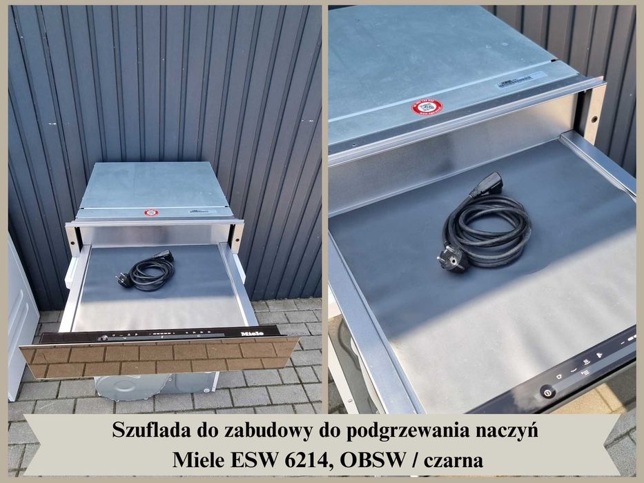 Bezuchwytowa szuflada do podgrzewania naczyń Miele ESW 6214, wys. 14cm