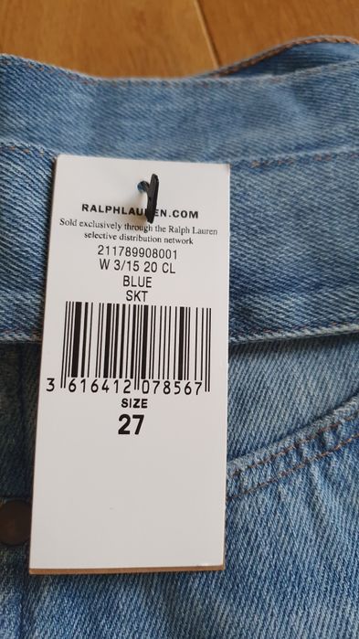 Polo Ralph Lauren - nowa spódniczka mini - jeans- roz. 27
