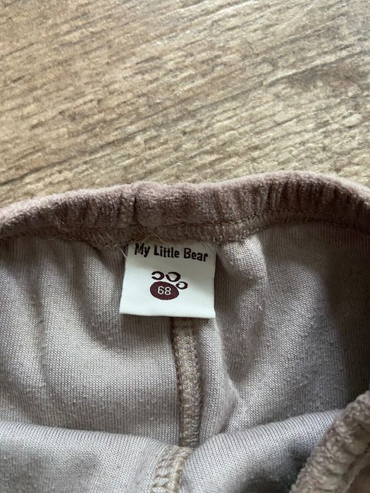 Spodnie dresowe welurowe chłopięce My Little Bear rozmiar 68 cm