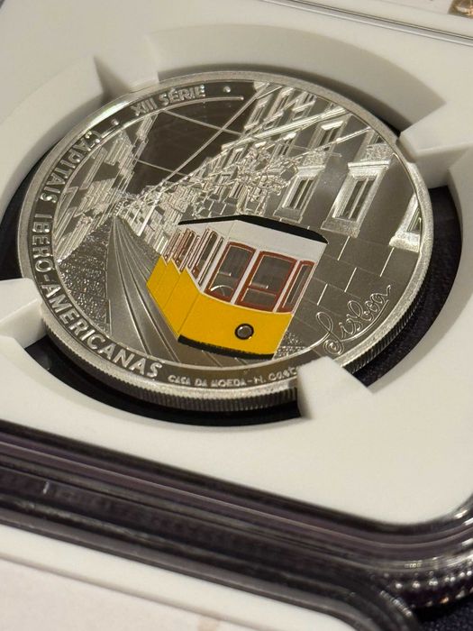 XIII Série Ibero-Americana - Capitais - Prata Proof - Certificada NGC