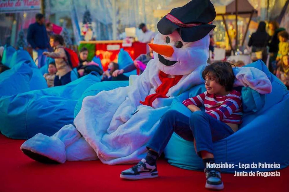 canhão de neve, carrossel, pista de gelo, comboio carris, carrossel, parada de natal