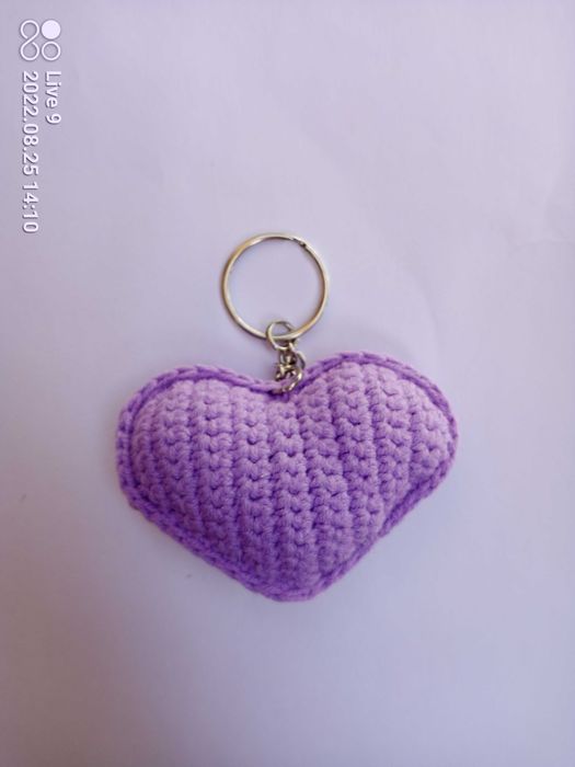 Breloczek na szydełku Serce