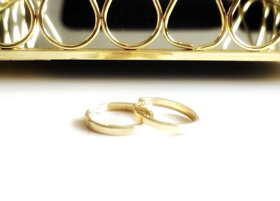 Złote kolczyki kółka 14k 585