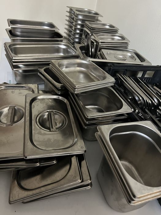 RECIPIENTES/ CUBAS GASTRONORM EM INOX – VÁRIOS TAMANHOS