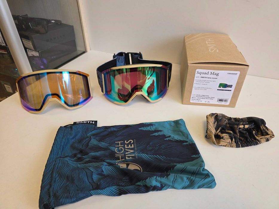 Гірськолижна маска окуляри очки 2 лінзи Smith Optics Squad MAG різні