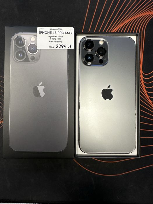 Nowy Iphone 13 Pro Max 128GB Black sklep Centrum Gsm