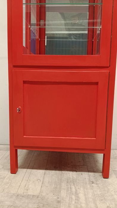 witryna przeszklona szafka lekarska barek witrynka loft design vintage