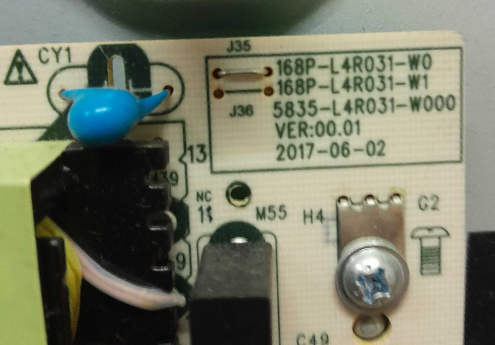 Televisão LG 43UJ620V vendo as peças