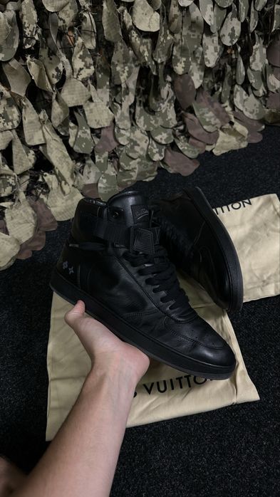 Шкіряні хайтопи Louis Vuitton Rivoli Sneaker Boot Black (Оригінал)