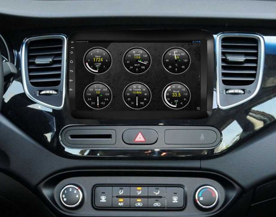 Магнитола CARENS Kia Каренс GPS USB Tesla 2 din дин CarPlay Android 15