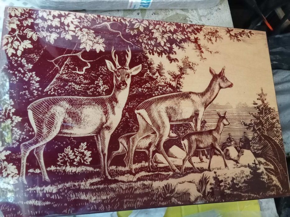 Дерев'яна картина чіканка під лаком