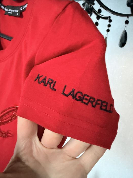 Czerwona koszulka Karl Lagerfeld