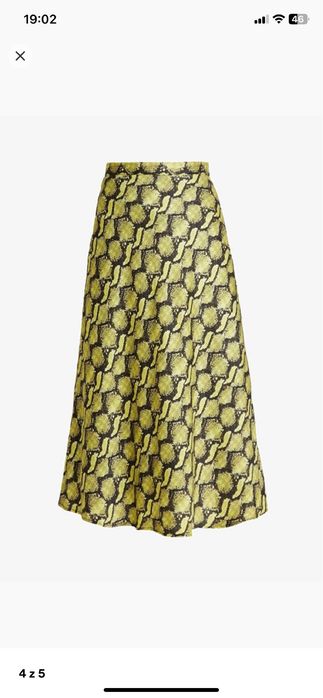 Spódnica satynowa wężowny print, snake print, Monki