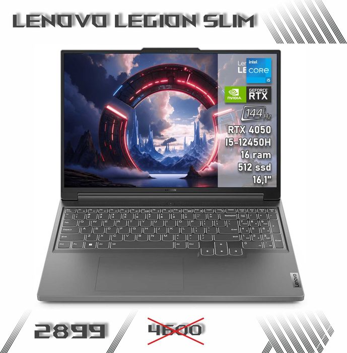 LAPTOP GAMINGOWY Lenovo Legion RTX 4050 i5-12450H 144hz