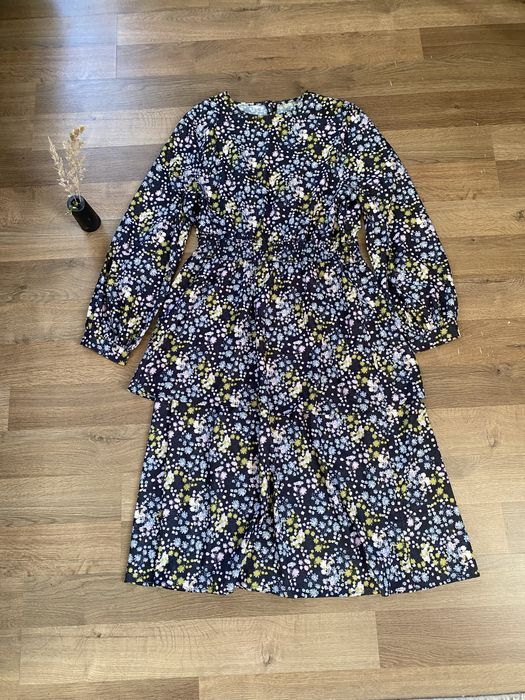 Гарна ярусна сукня квітковий принт shein