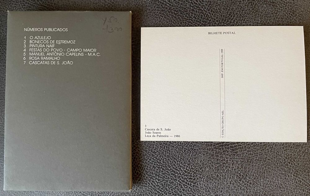 8 postais - Cascatas de S. João - Coleção "A Mão e o Olhar"