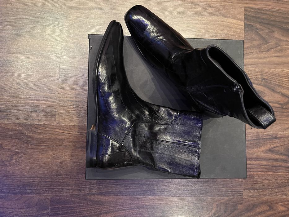 Ботинки мужские кожаные угорь