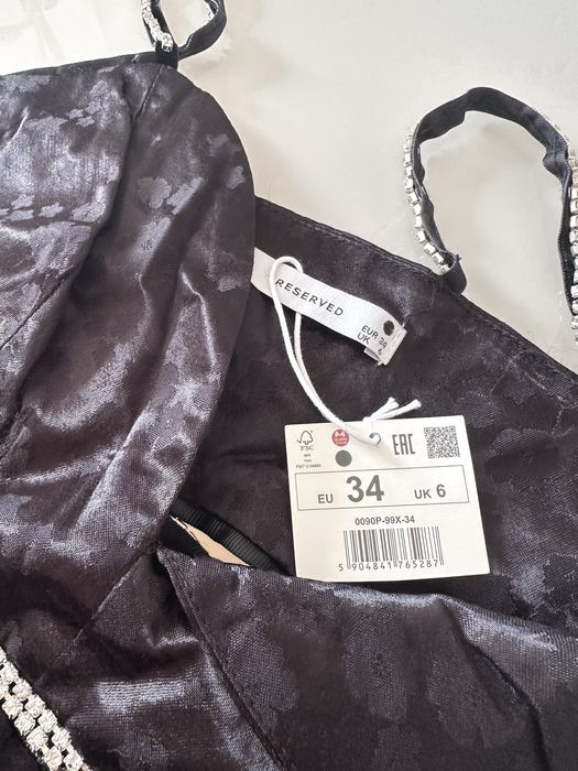 Vestido cetim midi novo reserved 32/34