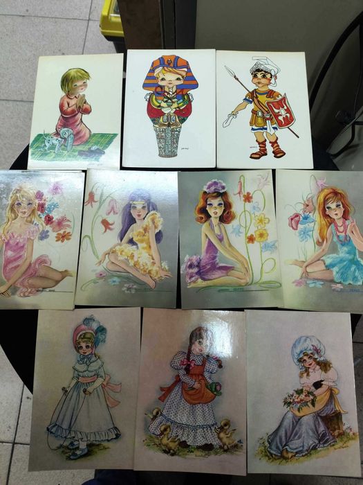 Varios postais vintage coleçoes