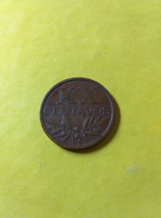 Moeda de Vinte Centavos (XX CENTAVOS) Bronze 1964