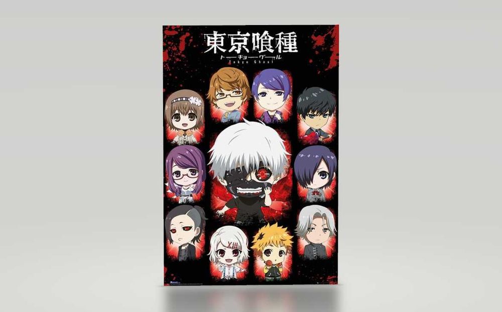 Tokyo Ghoul Chibi Plakat serialowy Anime 61x91,5 cm