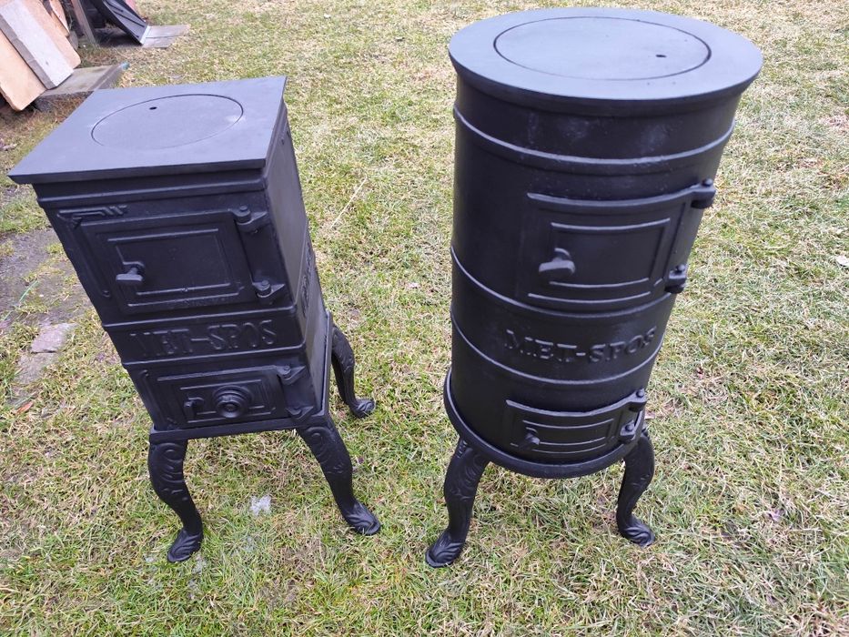 Żeliwny piecyk piec z fajerką koza solidny piecyk cyganek sauny