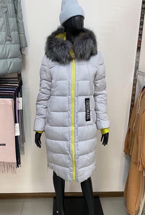 Тепла зимова фірмова куртка зимове пальто з натуральним хутром