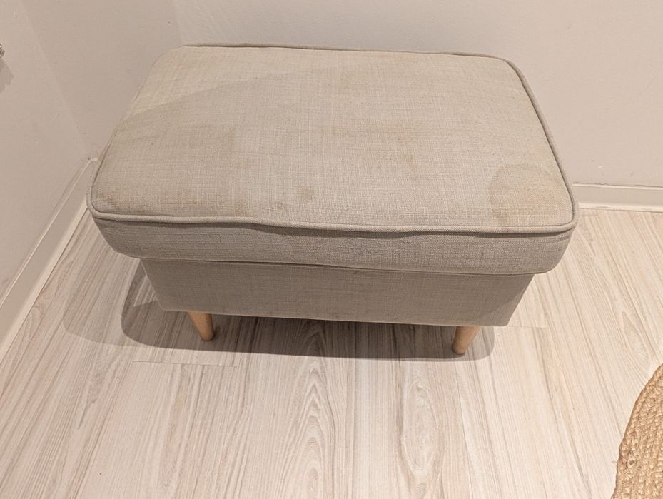 Ikea Strandmon Podnóżek  beżowy taupe