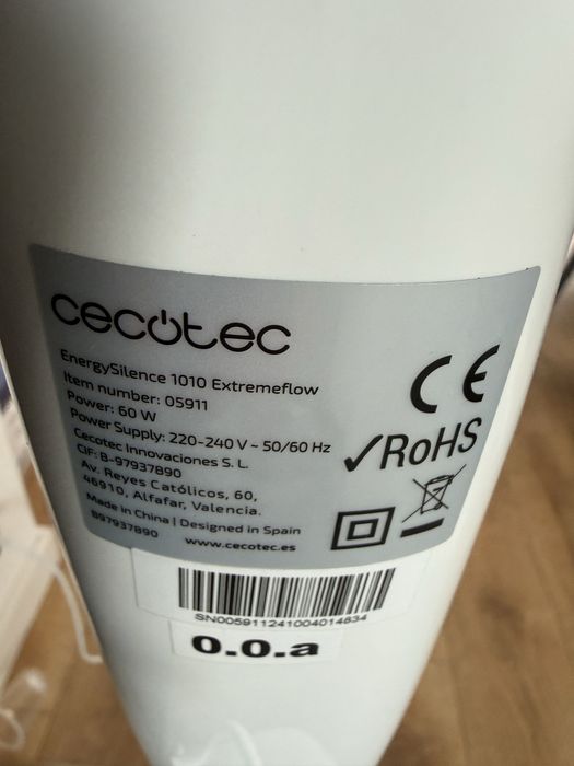 Wiatrak Cecotec powystawowy