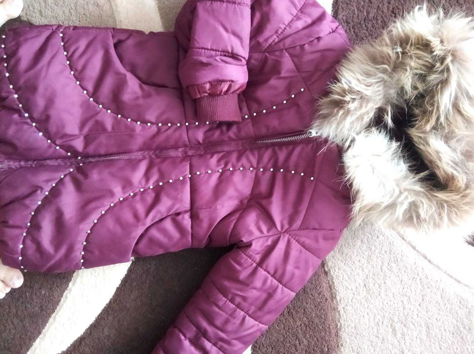 Зимове пальто для дівчини (зі стразами )