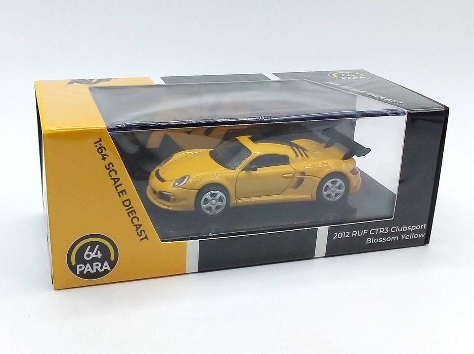 Porsche GT RUF CTR3 Clubsport Yellow 2012 LHD - skala 1:64 - Para64