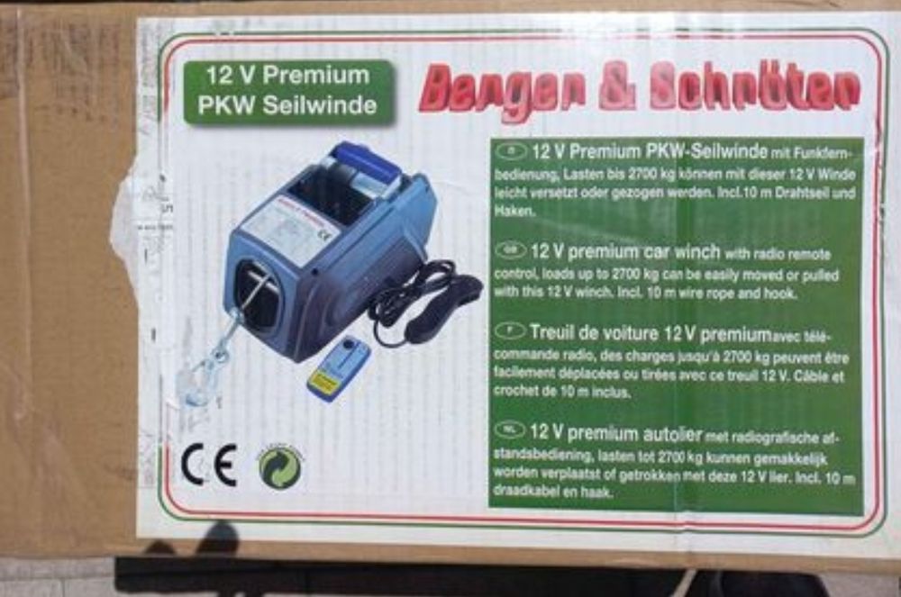 Nowa wciągarka 12V przenośna na pilota 2.7t