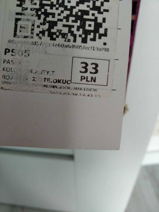 pasek do torebki tkany
