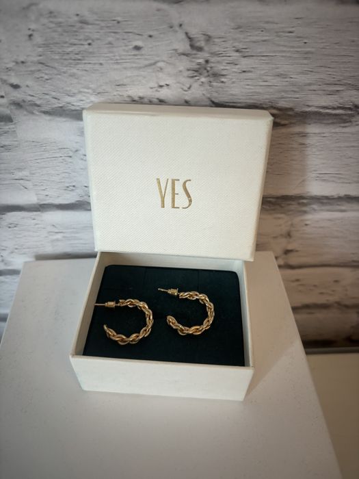 Piękne złote kolczyki kółka kółeczka koła mega vintage bizuteria