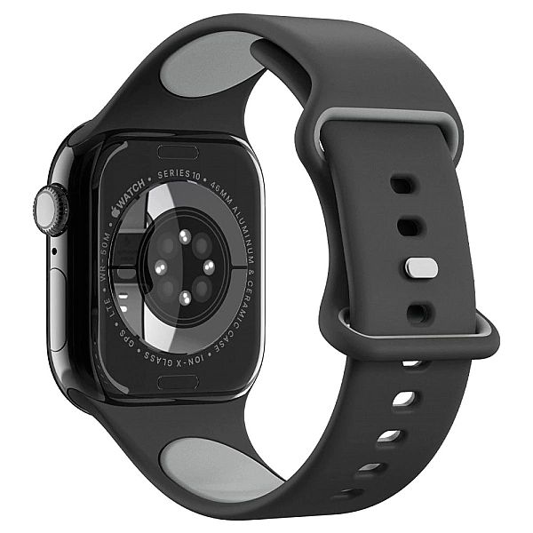 Pasek Spigen Nano Pop na Apple Watch 44 / 45 / 46 / 49 mm - czarno-sza