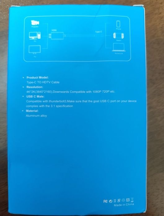 Cabo adaptador USB-C para HDMI c/2m