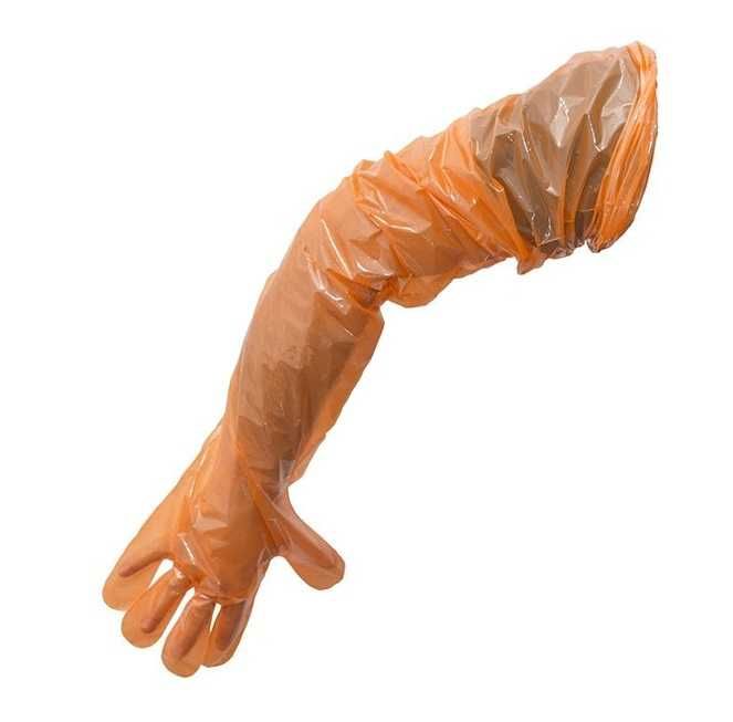 Rękawice długie rektalne do zabiegów weterynaryjnych - 100 szt.