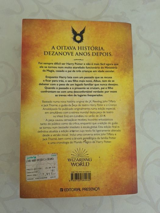 Livro Harry Potter e a Criança Amaldiçoada