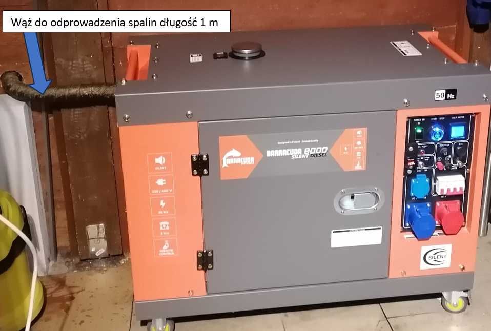 Agregat prądotwórczy Barracuda Silent 8KW 10kVA ze wzmoc. fazą 230V