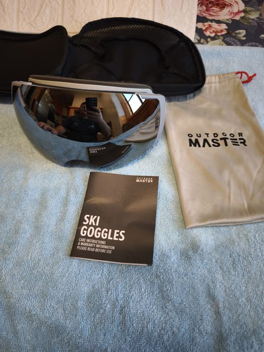 Óculos de esqui OutdoorMaster PRO - Sem armação, com lentes intercambiáveis, proteção 100% UV400, para homens e mulheres