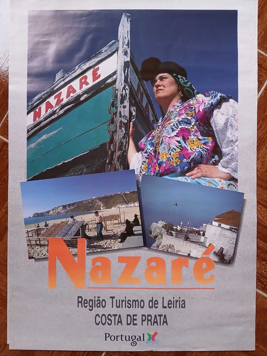 Cartaz Turístico anos 90, região Leiria, Alcobaça, Nazaré e Ourém