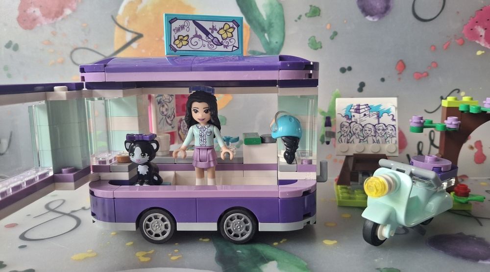 Klocki lego friends 41332 stoisko z rysunkami Emmy