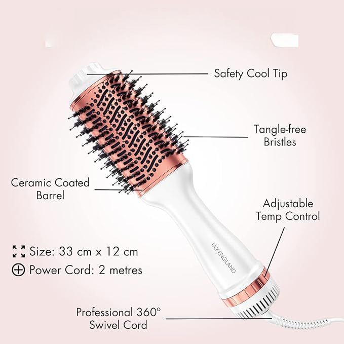 Lily England Szczotka Suszarka 2W1 Gorące Powietrze Objętość