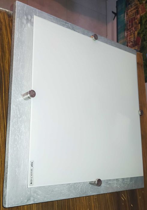 Candeeiro tecto prata 45X45cm
