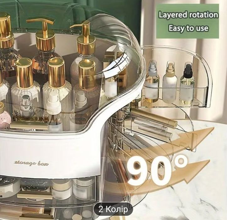 Великий органайзер для косметики косметичний аксесуари